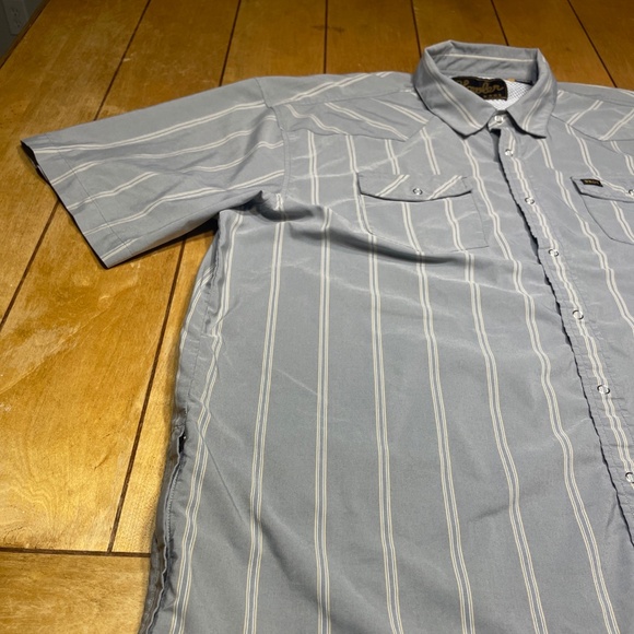 Howler Brothers Shirt 2XL Gray H Bar B Snap Button Short Sleeve Cowboy Western - Picture 3 of 16